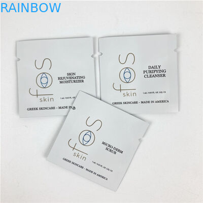 บรรจุภัณฑ์เครื่องสำอางกระดาษคราฟท์ขนาดเล็กพร้อมซิปเปล่าฟอยล์ชากาแฟซองยา