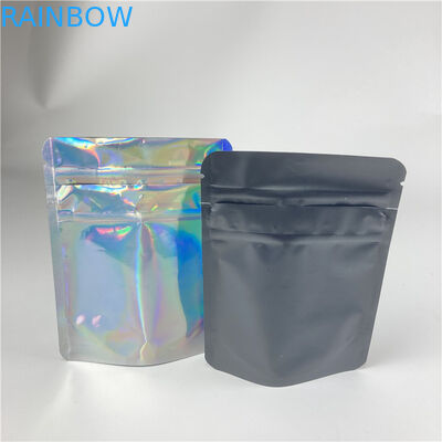 บรรจุภัณฑ์ถุงพลาสติกโฮโลแกรมยืนขึ้นถุงซิป Childproof