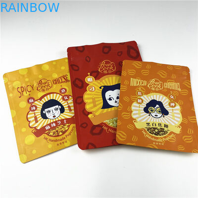 พิมพ์ขนมขบเคี้ยวโปรตีนบาร์ข้าวโพดคั่ว Mylar Ziplock ถุงบรรจุภัณฑ์อาหารพลาสติก 250g