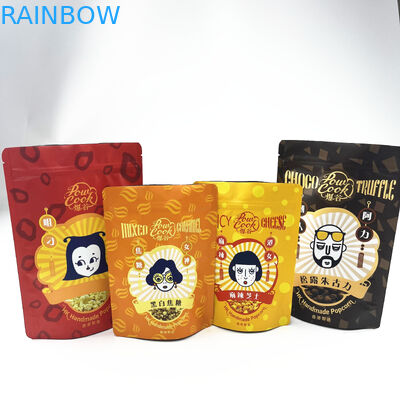 ถุงบรรจุภัณฑ์ Ziplock พิสูจน์กลิ่น Mylar Resealable สำหรับคุกกี้ขนมขบเคี้ยวอาหาร