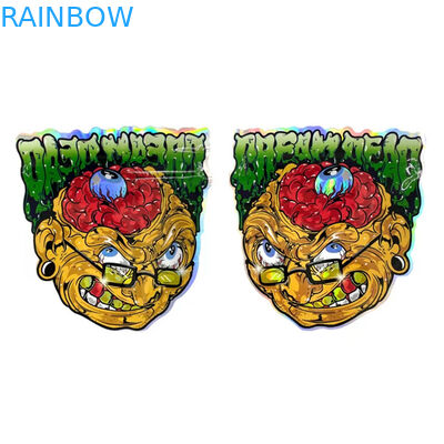 ถุง Mylar Zip Lock แบบถอดเปลี่ยนได้ไม่สม่ำเสมอ Candy Plastic Pouch