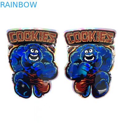 ถุง Mylar Zip Lock แบบถอดเปลี่ยนได้ไม่สม่ำเสมอ Candy Plastic Pouch