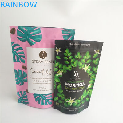 กาแฟ CBD ยืนขึ้นถุง Mylar 3.5g พลาสติก PE 50 - 200 ไมครอนความหนา