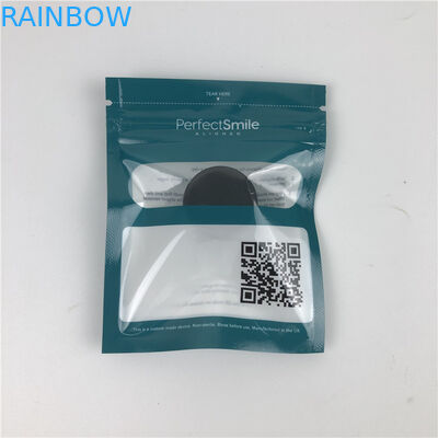 Matt Black Braces Aligners Flat Mylar Ziplock กระเป๋าด้านหน้าใสสำหรับอุปกรณ์เสริมฟัน
