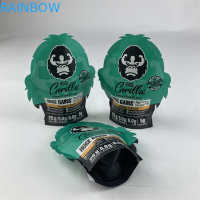 รูปร่างผิดปกติกลิ่นลามิเนตพิสูจน์ Mylar 3.5g 7g 14g 28g Soft Touch Ziplock Mylar กระเป๋า