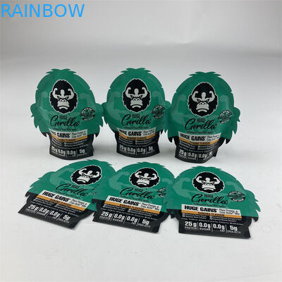 รูปร่างผิดปกติกลิ่นลามิเนตพิสูจน์ Mylar 3.5g 7g 14g 28g Soft Touch Ziplock Mylar กระเป๋า