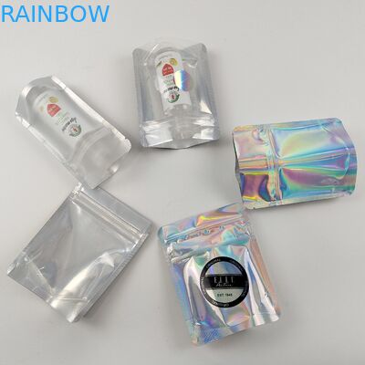 ถุงบรรจุภัณฑ์ Ziplock Childproof Childproof ล้างฟอยล์ด้านหน้ากลับกินได้สำหรับอาหาร