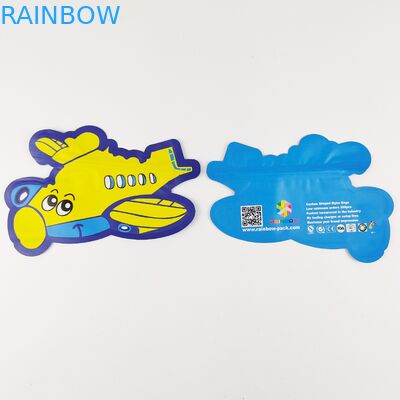 กระเป๋า Mylar พิมพ์แบบกำหนดเองรูปทรงพิเศษ Die Cut กระเป๋าผิดปกติพร้อมซิป