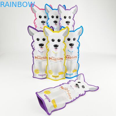 กระเป๋า Mylar พิมพ์แบบกำหนดเองรูปทรงพิเศษ Die Cut กระเป๋าผิดปกติพร้อมซิป