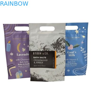 การออกแบบที่กำหนดเอง Stand Up Zipper Pouch Body Scrub บรรจุภัณฑ์อลูมิเนียมฟอยล์ Mylar Bags