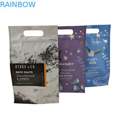 การออกแบบที่กำหนดเอง Stand Up Zipper Pouch Body Scrub บรรจุภัณฑ์อลูมิเนียมฟอยล์ Mylar Bags