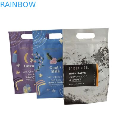 การออกแบบที่กำหนดเอง Stand Up Zipper Pouch Body Scrub บรรจุภัณฑ์อลูมิเนียมฟอยล์ Mylar Bags