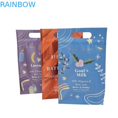 การออกแบบที่กำหนดเอง Stand Up Zipper Pouch Body Scrub บรรจุภัณฑ์อลูมิเนียมฟอยล์ Mylar Bags