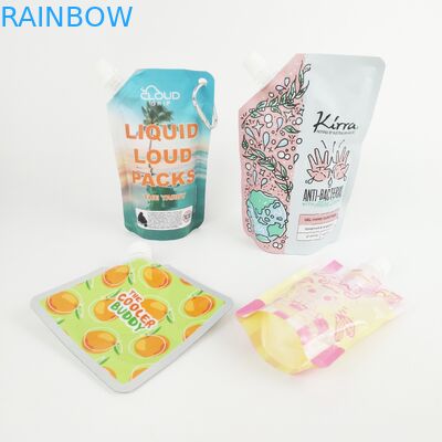 กำหนดเองแชมพูพวยกระเป๋าบรรจุภัณฑ์เครื่องสำอางพวยของเหลวยืนขึ้นกระเป๋า