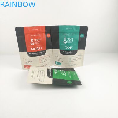 ยืนขึ้นถุงบรรจุภัณฑ์อลูมิเนียมขนมขบเคี้ยวยาสูบเครื่องเทศถุง Ziplock ผนึก