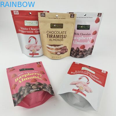 ยืนขึ้นถุงบรรจุภัณฑ์อลูมิเนียมขนมขบเคี้ยวยาสูบเครื่องเทศถุง Ziplock ผนึก