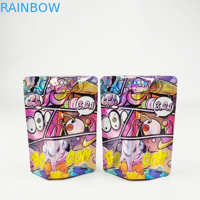 3.5g 7g 14g 28g ถุงอาหาร Mylar กำหนดเอง Cangy Gummies ยืนขึ้นถุง Ziplock