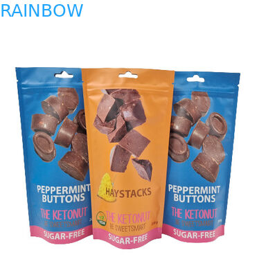 3.5g 7g 14g 28g ถุงอาหาร Mylar กำหนดเอง Cangy Gummies ยืนขึ้นถุง Ziplock