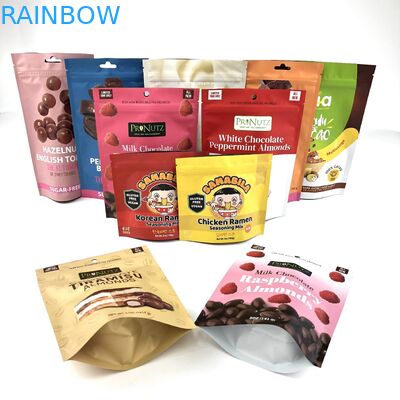 บรรจุภัณฑ์ดิจิตอล 3.5g อาหารกินได้ Stand Up Bag Ziplock Smell Proof ถุงพลาสติก