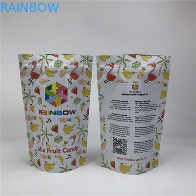 ถุงบรรจุอาหารสียืนขึ้นอาหารเกรดลามิเนตอลูมิเนียมฟอยล์ถุงซิปล็อค Mylar