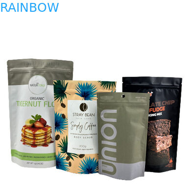 ถุงบรรจุภัณฑ์ Ziplock แบบกำหนดเองถุงเก็บอาหารเมล็ดกาแฟชากาแฟ