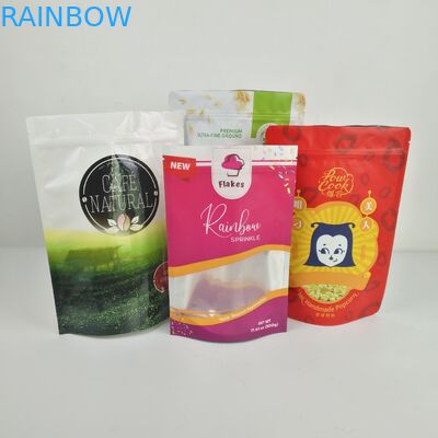 3.5g ถุงบรรจุอาหารกินได้ Mylar Stand Up Pouches พร้อมหน้าต่างซิป