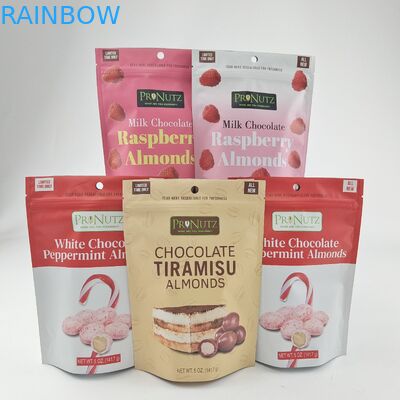 3.5g ถุงบรรจุอาหารกินได้ Mylar Stand Up Pouches พร้อมหน้าต่างซิป