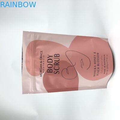 Zip Mylar Stand Up Pouches Gravnre Printing สำหรับเกลืออาบน้ำขัดตัว