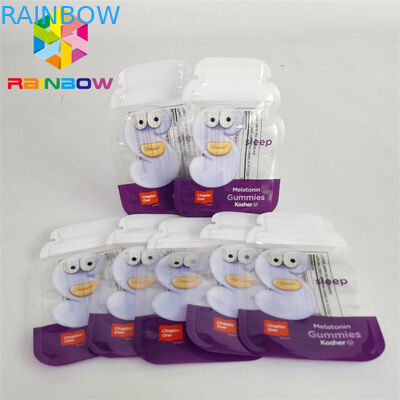 พิมพ์แบบกำหนดเอง Die Cut Mylar ถุง 1g 3.5g 7g 14g 28g เด็กทนสำหรับขนมคุกกี้