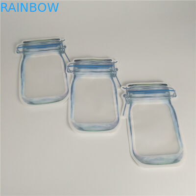 กระเป๋า Mylar Die Cut รูปร่างแบบกำหนดเอง 3.5g ถุงกันกลิ่นโฮโลแกรมพร้อม Ziplock