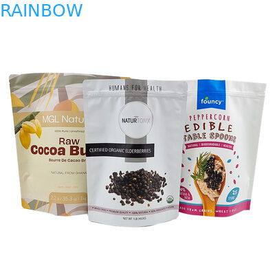 บรรจุภัณฑ์ที่กินได้เองยืนขึ้นถุงกระเป๋าพร้อมซิปกันกลิ่น