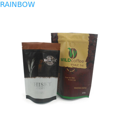 บรรจุภัณฑ์ชากาแฟถุง Ziplock Frosted สีขาวกันกลิ่นพร้อมโลโก้ของคุณ