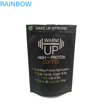 บรรจุภัณฑ์ชากาแฟถุง Ziplock Frosted สีขาวกันกลิ่นพร้อมโลโก้ของคุณ