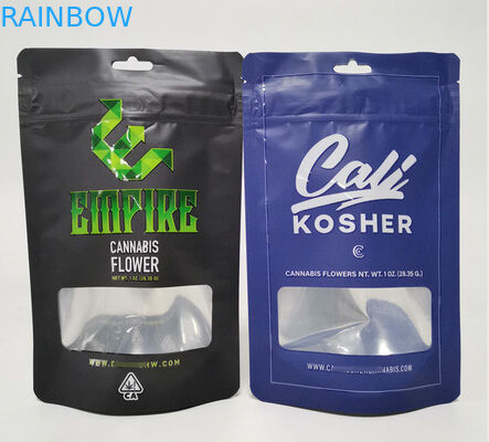 ฟอยล์พลาสติกบรรจุภัณฑ์ธูปสมุนไพรถุง Mylar ยืนขึ้นกระเป๋ากัญชาดอกไม้