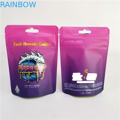 ฟอยล์พลาสติกบรรจุภัณฑ์ธูปสมุนไพรถุง Mylar ยืนขึ้นกระเป๋ากัญชาดอกไม้