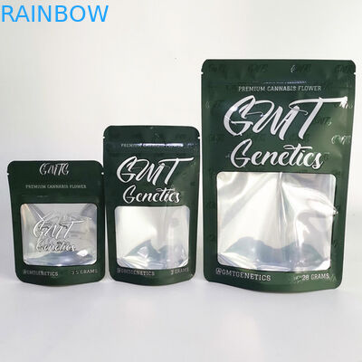 ฟอยล์พลาสติกบรรจุภัณฑ์ธูปสมุนไพรถุง Mylar ยืนขึ้นกระเป๋ากัญชาดอกไม้