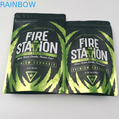 ฟอยล์พลาสติกบรรจุภัณฑ์ธูปสมุนไพรถุง Mylar ยืนขึ้นกระเป๋ากัญชาดอกไม้