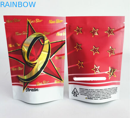 ถุงบรรจุกัญชาวัชพืช CBD 420 การพิมพ์ดิจิตอล Doypack Die Cut ธูปสมุนไพร