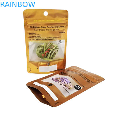 3.5g Stand Up Zip Pouch Mylar Bags Hologram Aluminium With Child Proof Zipper