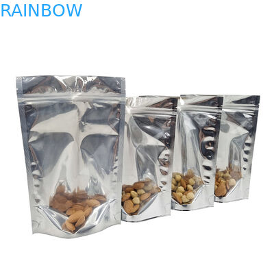 ถุงอลูมิเนียมฟอยล์ Mylar Stand Up Pouch บรรจุภัณฑ์กันกลิ่นอาหารผนึกซ้ำได้