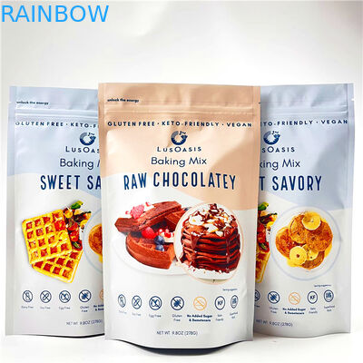 พิมพ์อาหารเกรด Mylar กระเป๋าคุกกี้เค้กขนมขบเคี้ยวบรรจุภัณฑ์ถุงซิปล็อคลามิเนต