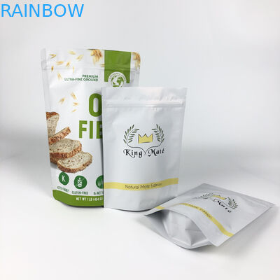 บรรจุภัณฑ์ฉลากแบบกำหนดเอง Mylar Pouches Oatmeal Heat Seal Laminated Pouches Zipper Doypacks