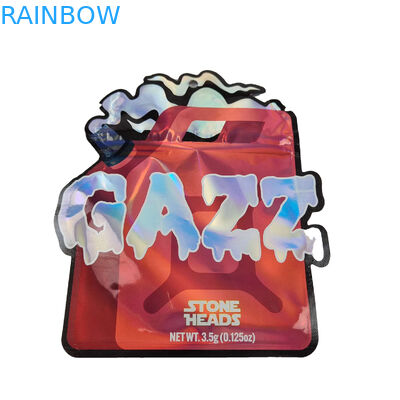 รูปร่างพิมพ์แบบกำหนดเอง Die Cut Mylar ถุง 1g 3.5g 7g 14g 28g สำหรับขนมคุกกี้กินได้