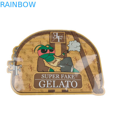 รูปร่างพิมพ์แบบกำหนดเอง Die Cut Mylar ถุง 1g 3.5g 7g 14g 28g สำหรับขนมคุกกี้กินได้