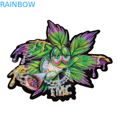 3.5g ถุง Mylar กันกลิ่นปิดผนึกแบบกำหนดเองพิมพ์ไดคัทพิเศษที่ไม่ซ้ำใครรูปร่างไม่สม่ำเสมอ