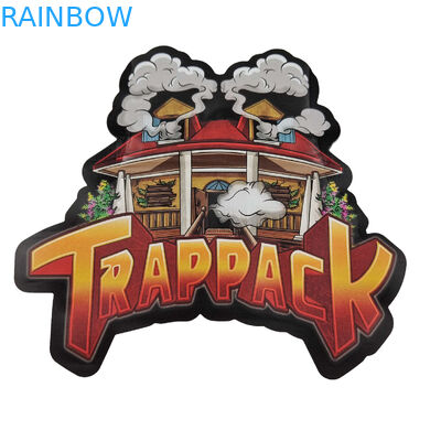 3.5g ถุง Mylar กันกลิ่นปิดผนึกแบบกำหนดเองพิมพ์ไดคัทพิเศษที่ไม่ซ้ำใครรูปร่างไม่สม่ำเสมอ