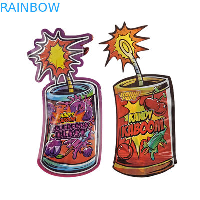 ออกแบบที่กำหนดเอง 3.5g 7g 14g 28g Die Cut ถุง Ziplock รูปร่างพิเศษ Childproof Custom Shape Mylar บรรจุภัณฑ์ถุงขนมขบเคี้ยว