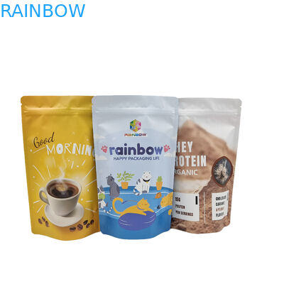 บรรจุภัณฑ์อาหารเกรดที่กำหนดเองเคลือบอลูมิเนียมฟอยล์ Mylar ขนมขบเคี้ยวถุงซิปล็อค