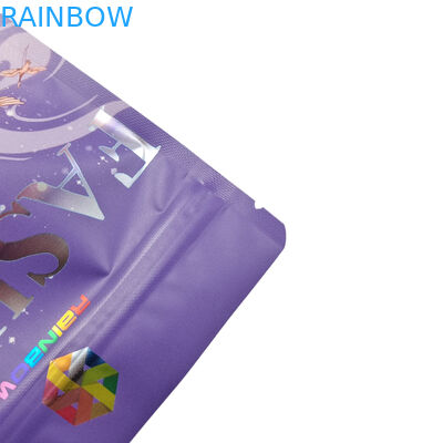 บรรจุภัณฑ์อาหารเกรดที่กำหนดเองเคลือบอลูมิเนียมฟอยล์ Mylar ขนมขบเคี้ยวถุงซิปล็อค