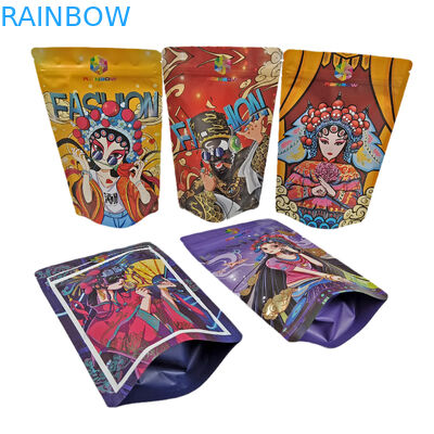 ฟอยล์กินได้ยืนขึ้นถุงซิป 100g พลาสติกสำหรับขนม / ขนม / กาแฟ / อาหารสัตว์เลี้ยงถุง Mylar